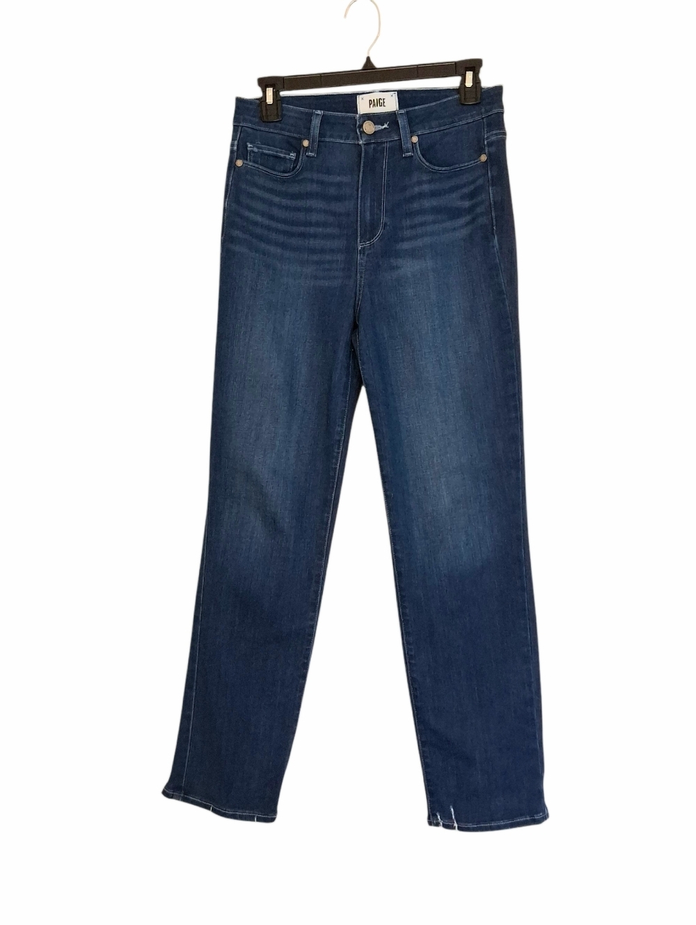 Paige Jacqueline Straight Leg Raw Step Hem Jeans Sz 28